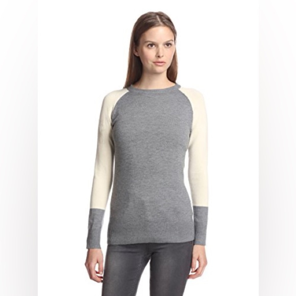 French Connection Colorblock Sweater(Gray/Pink)